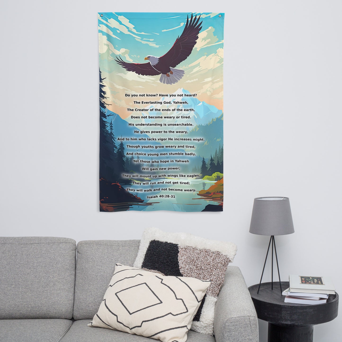 Wings like Eagles - Isaiah 40:28-31 Flag